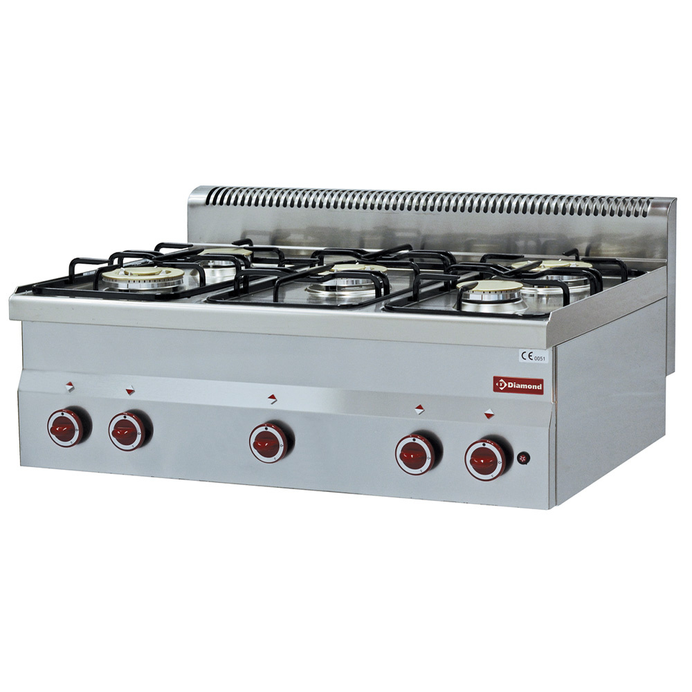 Diamond Kochserie PRO 600 Gasherd 5 Brenner -Top-