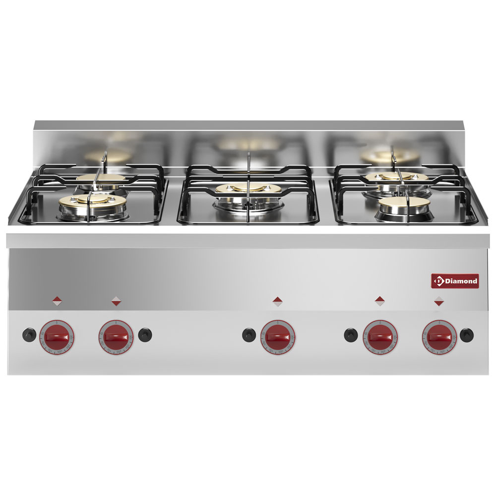 Diamond Kochserie PRO 600 Gasherd 5 Brenner -Top-