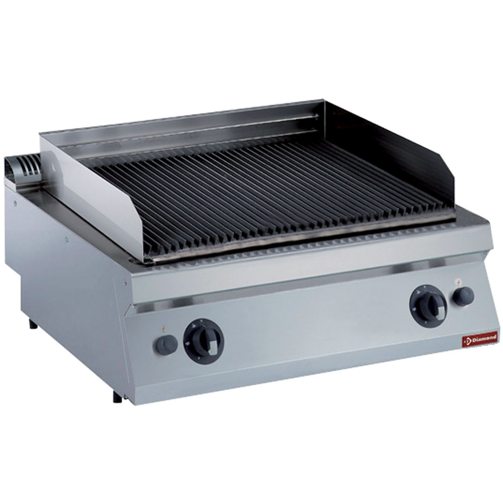 Diamond GAS Gas Lavasteingrill, Grillfläche aus Gusseisen 1 Mod. -TOP-