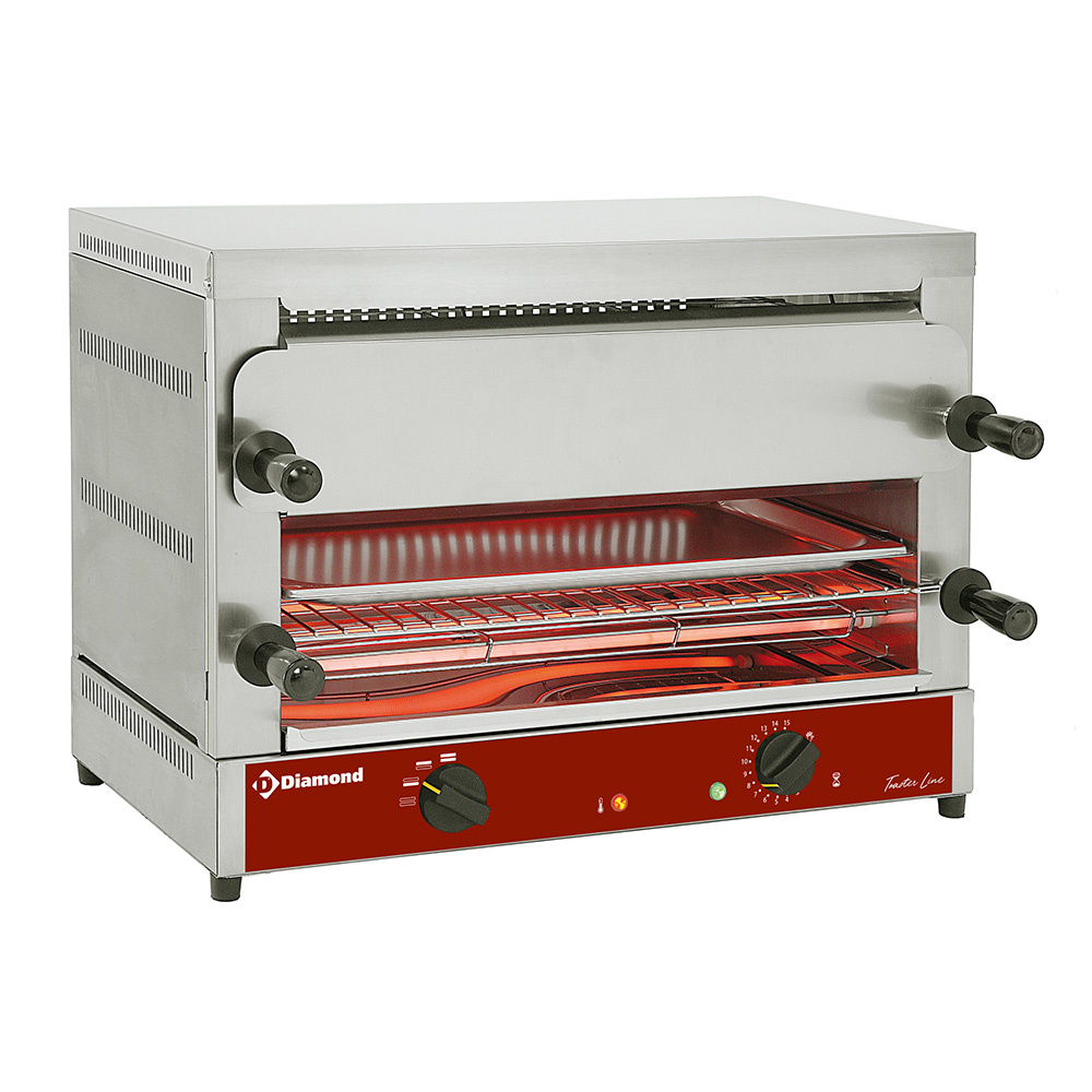 Diamond Toaster-Salamander Elektro Salamander-Toaster GN 1/1, 2 Etagen (520x320), "Quarz"