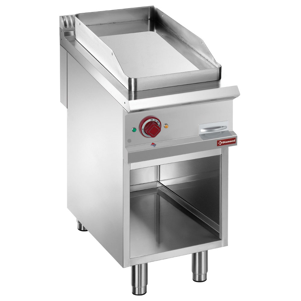 Diamond ELECTRIC Elektro-Grillplatte, glatt, Modul 1/2, offener Unterbau