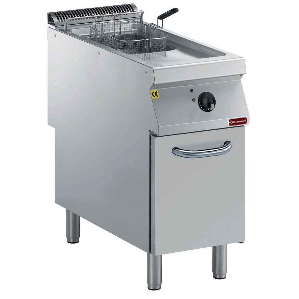 Diamond Kochserie 900+ Elek. Friteuse 1 Becken "Y" 15 L, externe Brenner, auf Unterschrank
