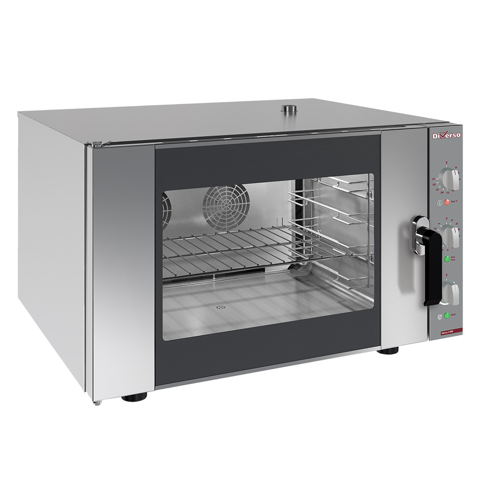 Diverso Kombidämpfer Direkt Elektro Ofen Dampf-Konvektion 4x GN 1/1 oder 600x400 mm