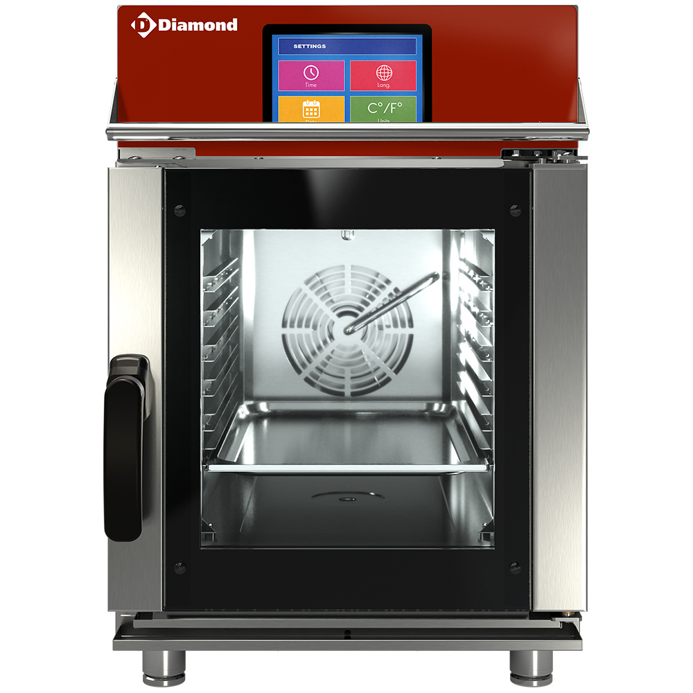 Diamond 6x GN 1/1 - ELECTRIC Elektro Ofen Dampf/Konvektion 6x GN1/1 Touch Screen + Auto-Cleaning