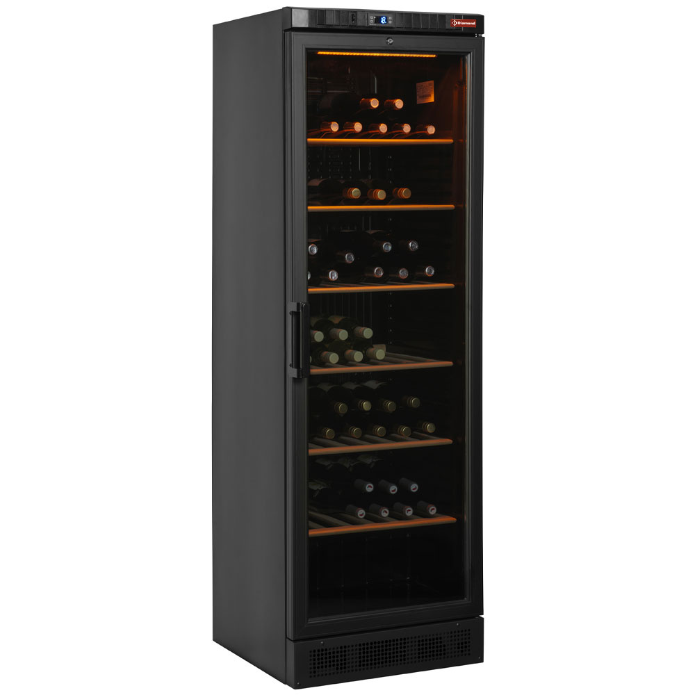 Diamond 380 Lt / BLACK BelUfted Weinkühlvitrine, 380 Liter, SCHWARZ