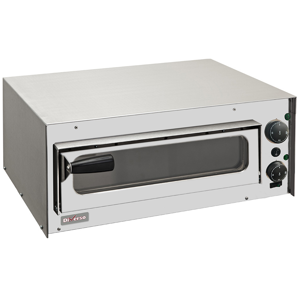 Diverso Pizzaoefen Pizzaofen 350 mm, mit Glastür