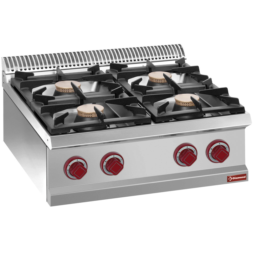 Diamond Kochserie OPTIMA 700 Gasherd mit 4 Brennern -OBERPLATTE-