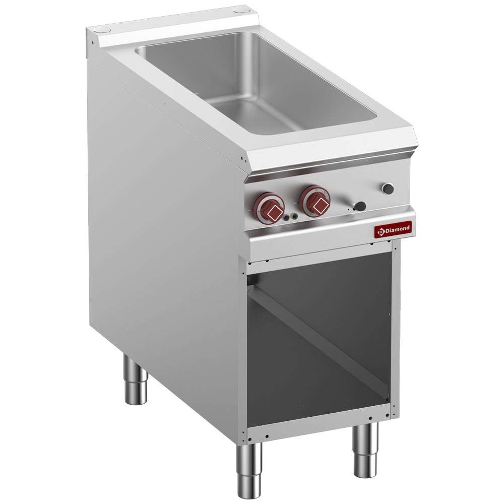 Diamond ELECTRIC Elektro-Bain-Marie  4x GN 1/3-150mm, offener Unterschrank