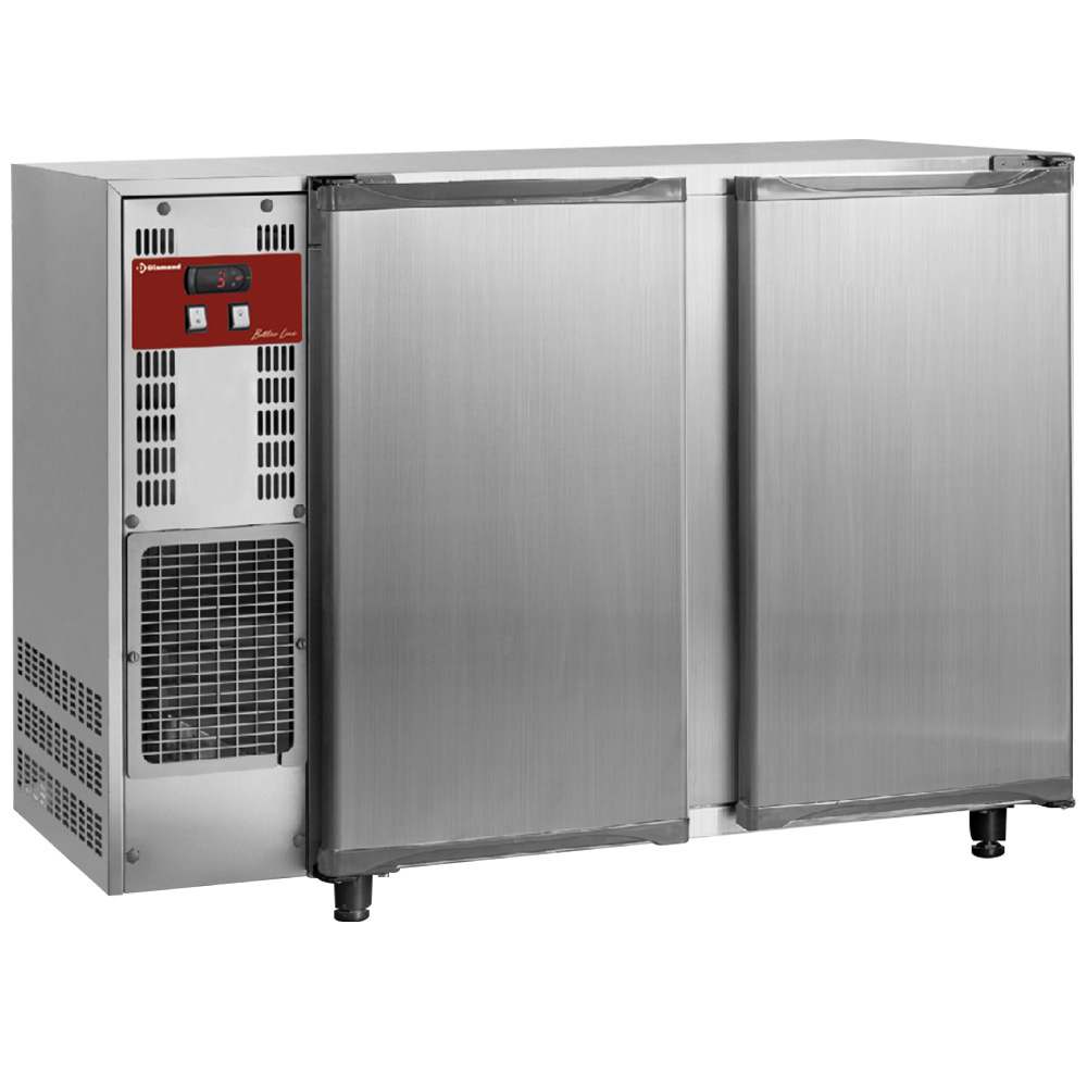 Diamond Flaschenkuehlschranke Flaschenkühlschrank, Edelstahl, 2 Türen, 375 Liter
