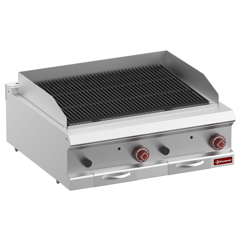 Diamond GAS Lavasteingrill, Modul 1/2, Rost aus Eisen "doppelseitig"  -Top-