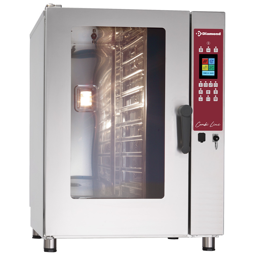 Diamond Kombidämpfer Direkt Elektroofen Dampf/Konvektion TOUCH SCREEN,10x GN 1/1 - AUTO-CLEANING
