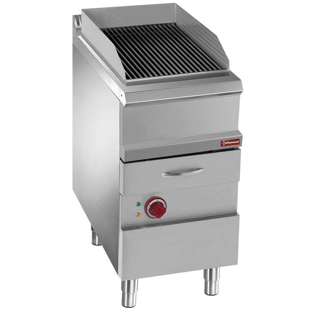 Diamond Kochserie OPTIMA 700 Elektrischer Dampfgrill, "doppelseitiger" Gusseisenrost, Modul 1/2