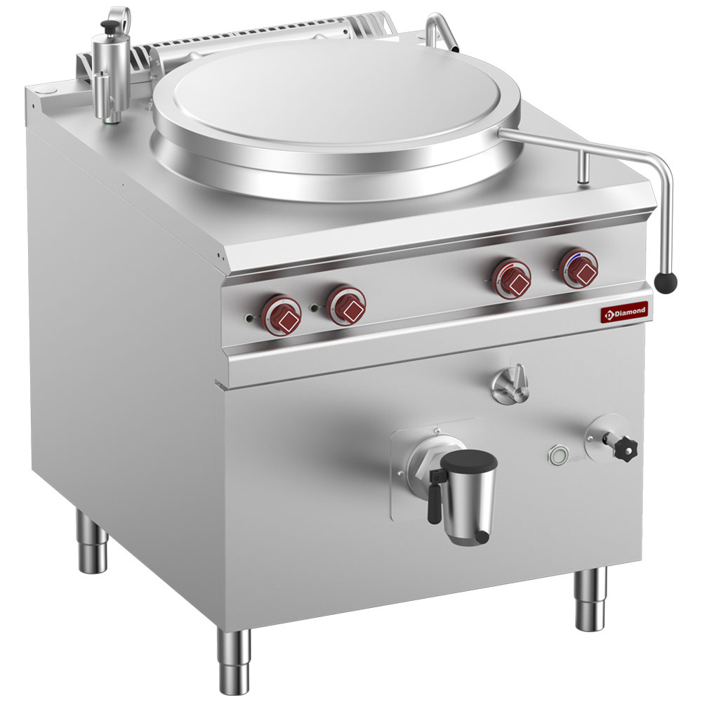 Diamond ELECTRIC Gas-Kochkessel, Becken 150 Lit., direkt beheizt, auf Unterbau
