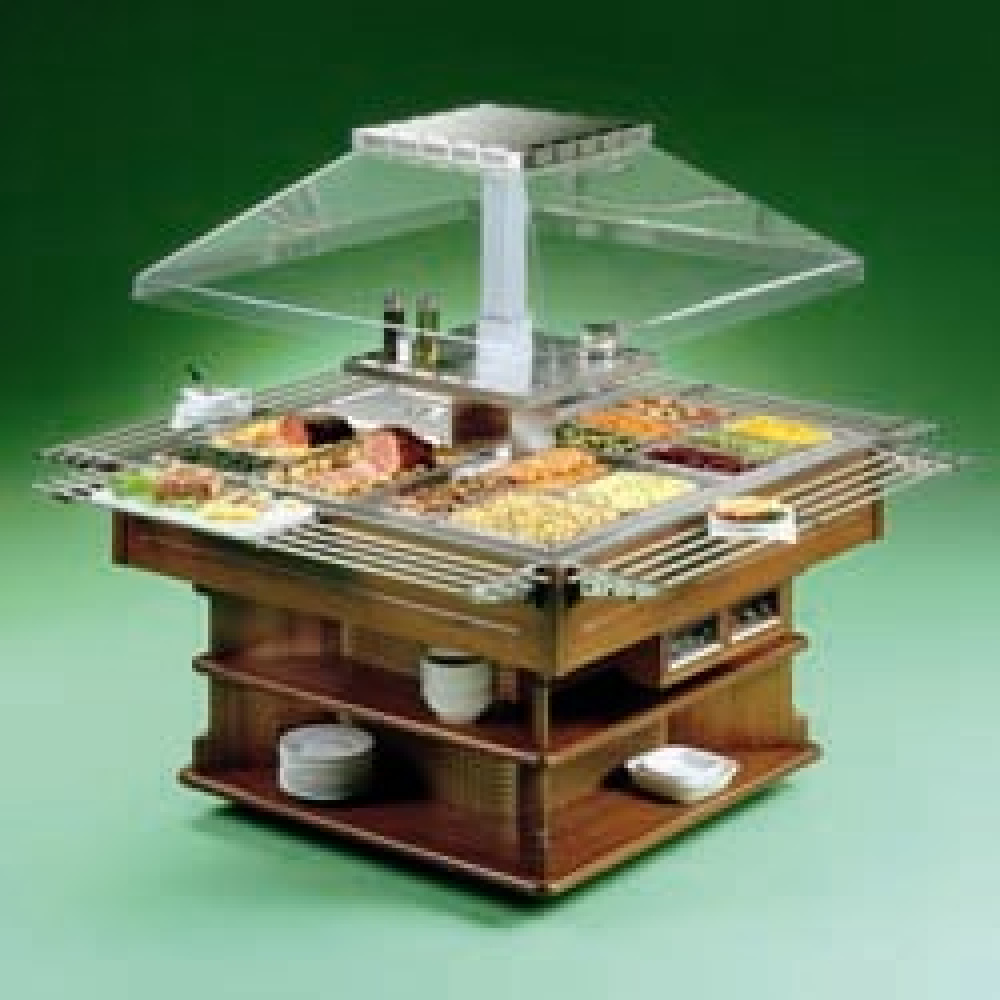 Diamond Inseln Insel Bain-Marie Kapazität 8 GN 1/1