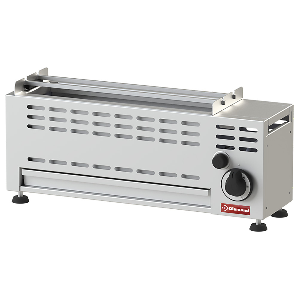 Diamond Lavastein-/Vaporgrill Gas-Spießgrill - 1 Brenner - 1 x7 KW