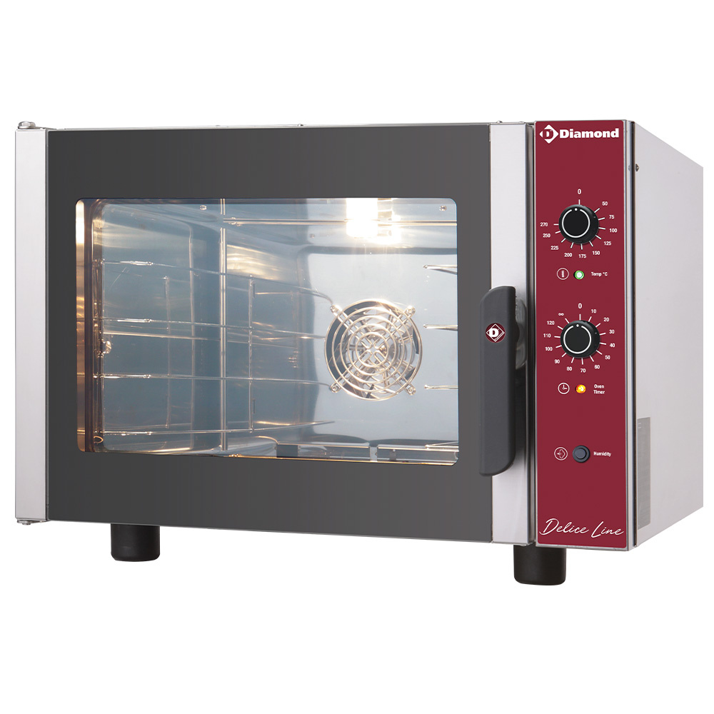 Diamond Baeckereioefen Elektro Konvektionsofen 4x 460x340 mm + manueller Befeuchter