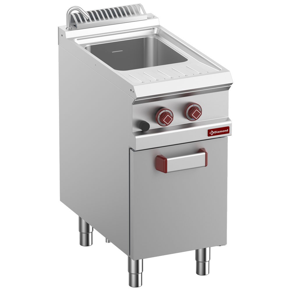 Diamond Kochserie OPTIMA 700 Gas-Nudelkocher, 1 Becken, 26 Lt. (s/Körbe) auf Unterbau
