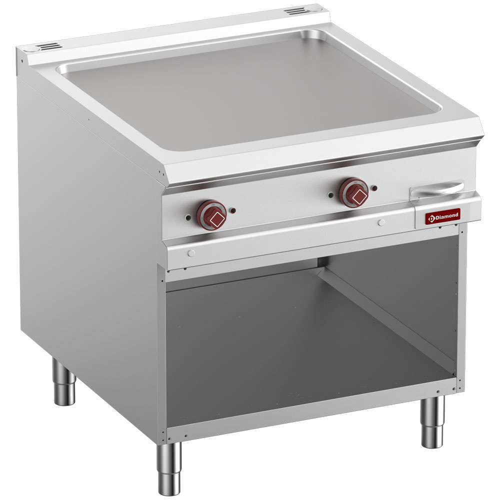 Diamond ELECTRIC Elektro-Grillplatte, glatt, Modul 1/1, offener Unterbau
