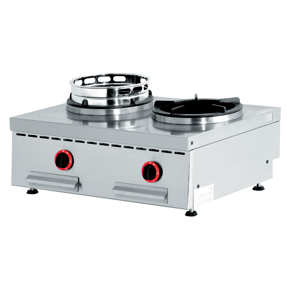Diamond Chinaherde Gas Wok Tischmodell, 2 Brenner (2x 13 kW)