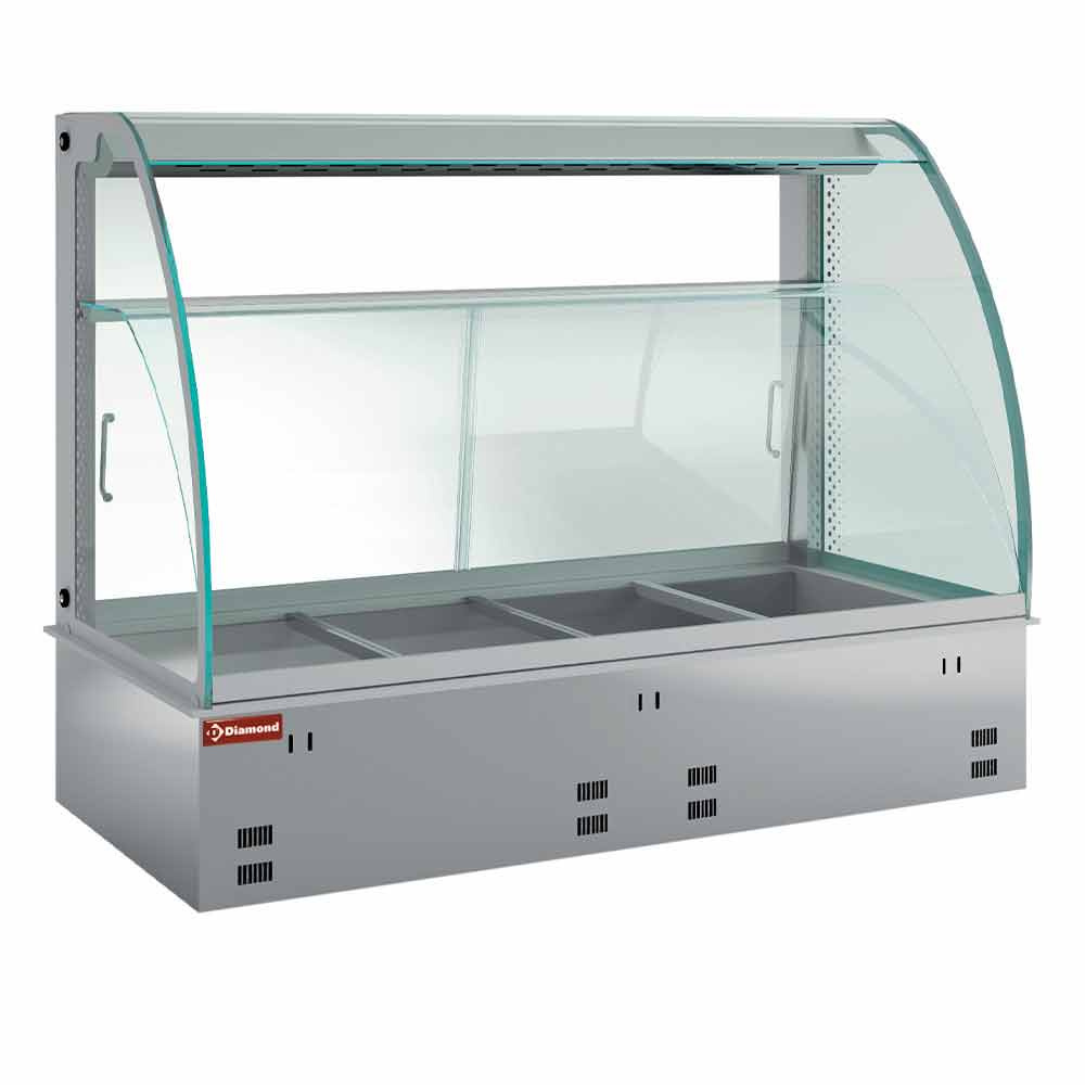 Diamond VENTILATED Element Heizvitrine, befeuchtet und belüftet 2x GN 1/1