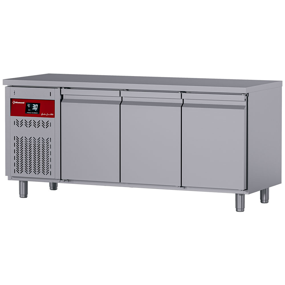 Diamond 700 MM / GN 1/1 Umluft- Kühltisch, 3 Türen GN 1/1, 405 Lit. Gruppe links