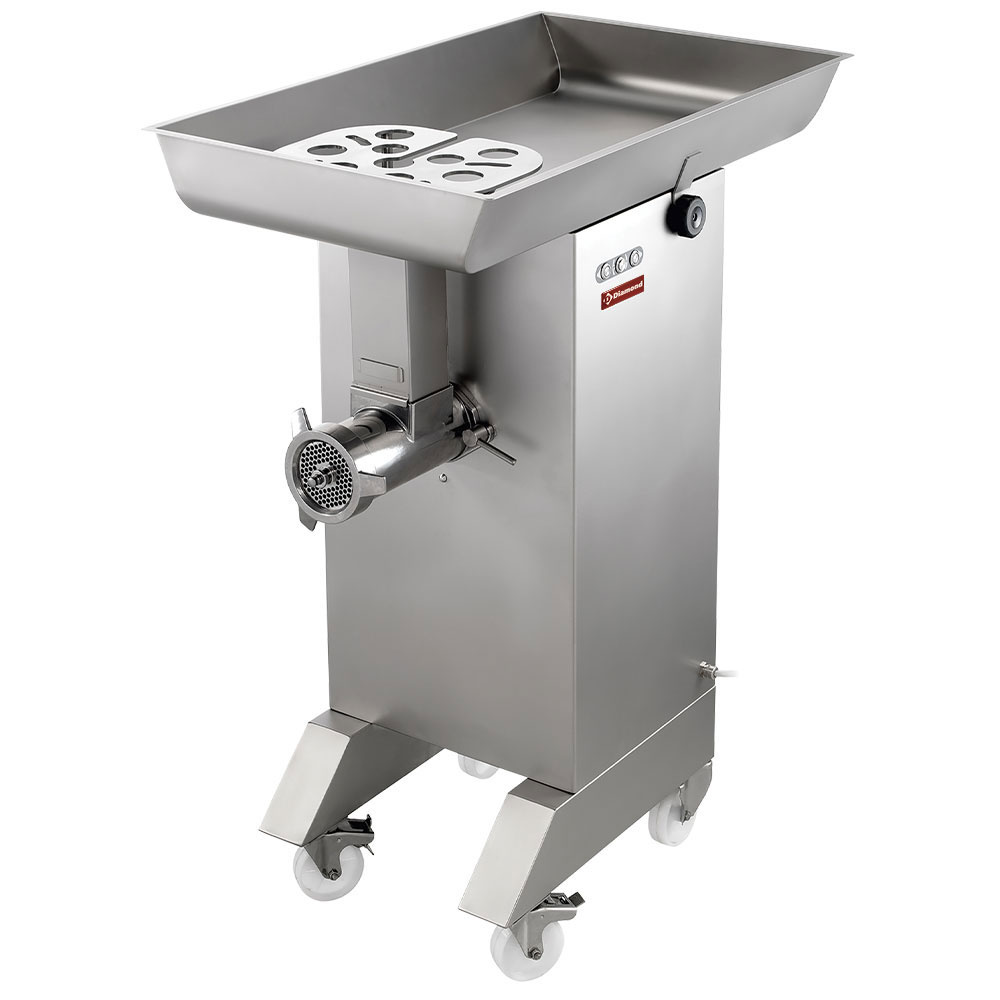 Diamond Fleischwolf Standgeraet Edelstahl Fleischwolf N° 32, Ø 4.5 mm, 700 kg/Std, mit Rad