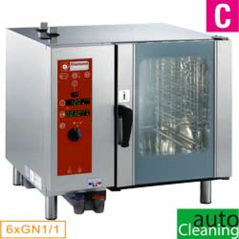 Diamond ELECTRIC Elektro Kombidämpfer mit direkter Dampfzufuhr und Konfektion, 6x GN 1/1 + Reinigung