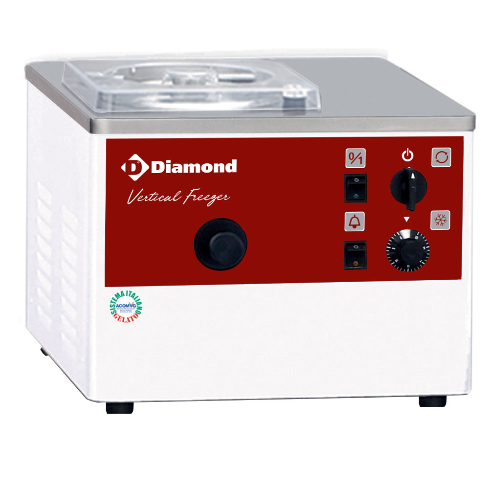 Diamond AIR CONDENSEUR Eiscrememaschine vertikal Turbine Tischmodell, 5 L/Std., Luftkondensator