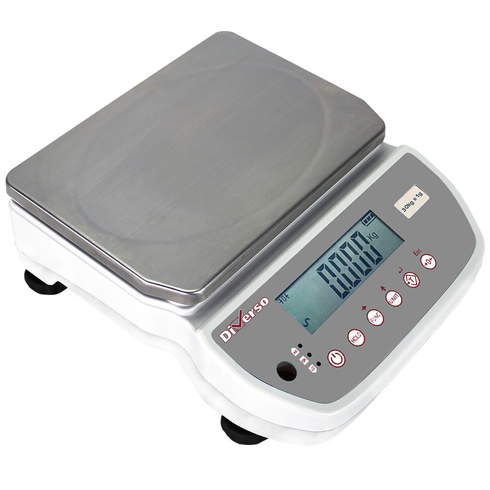 Diverso Kuechenwaage Elektronische Waage aus Edelstahl, 30Kg x 1g