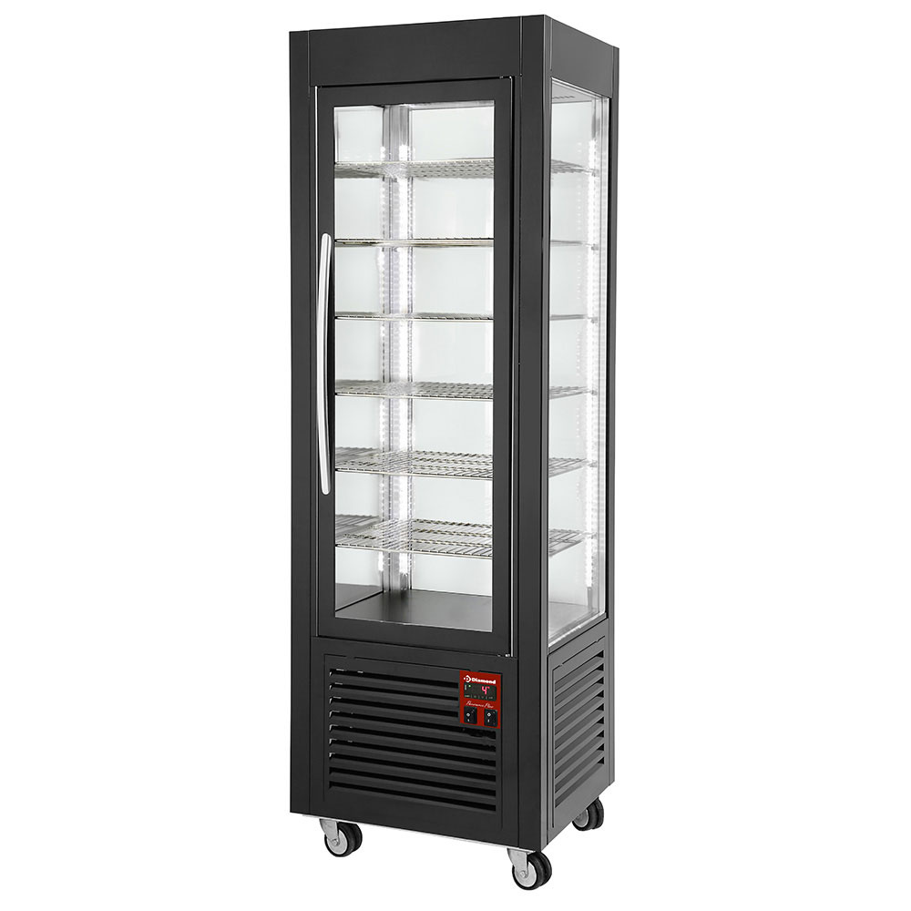 Diamond Vitrines T° positive & negative Vitrine 5 Ebenen 360 LT, Schwarz