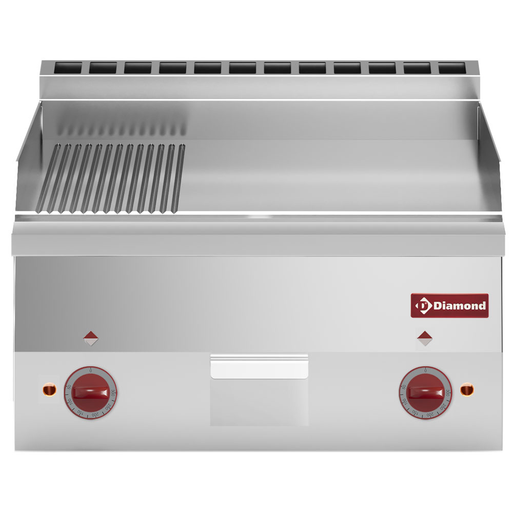 Diamond ELECTRIC Elektro Grillplatte 2/3 glatt und 1/3 gerillt -Top-