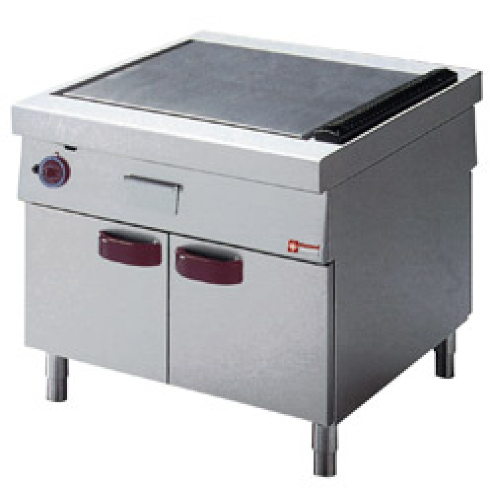 Diamond GAS Gas Grillplatte, glatt, offener Unterbau, "zentrales durchreichen"