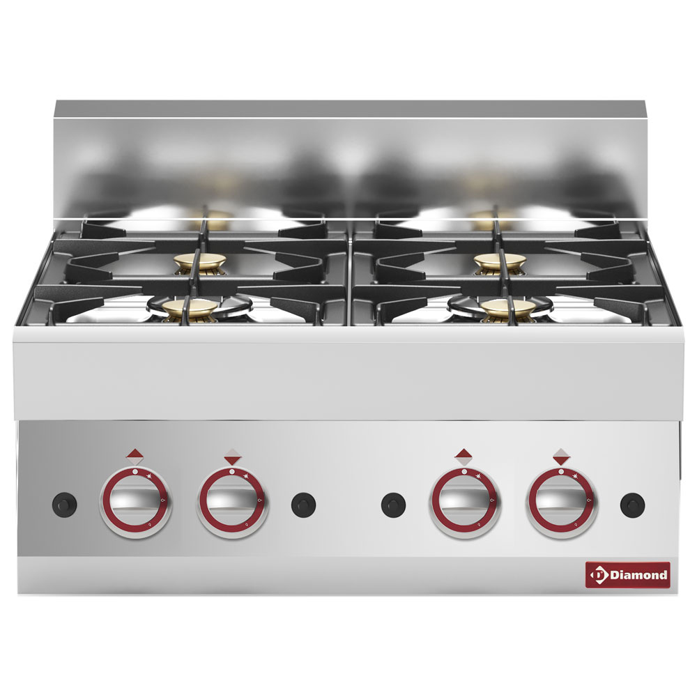 Diamond Kochserie Modular ALPHA 650 Gasherd 4 Brenner -Top-