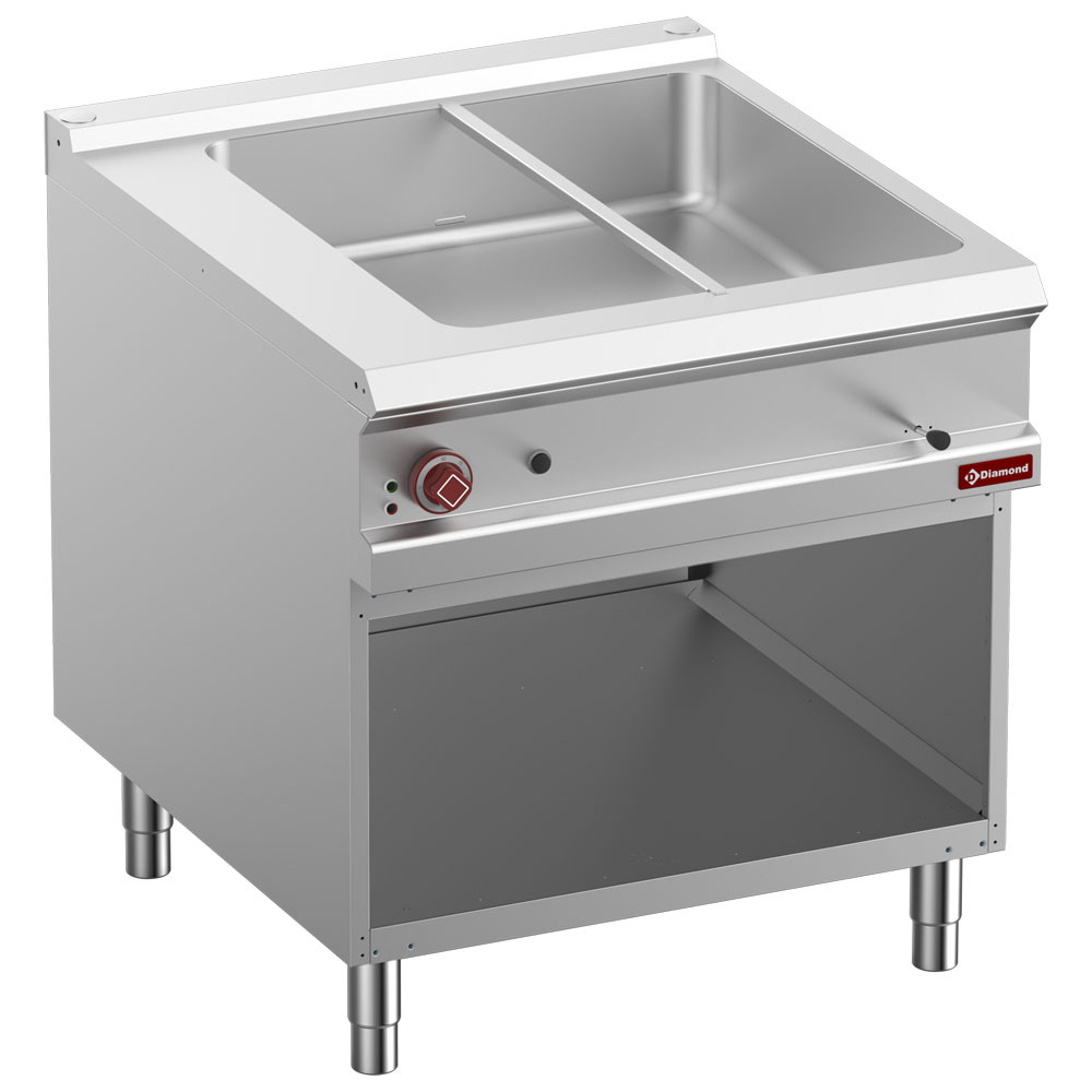Diamond ELECTRIC Elektro-Bain-Marie  8x GN 1/3-150mm, offener Unterschrank