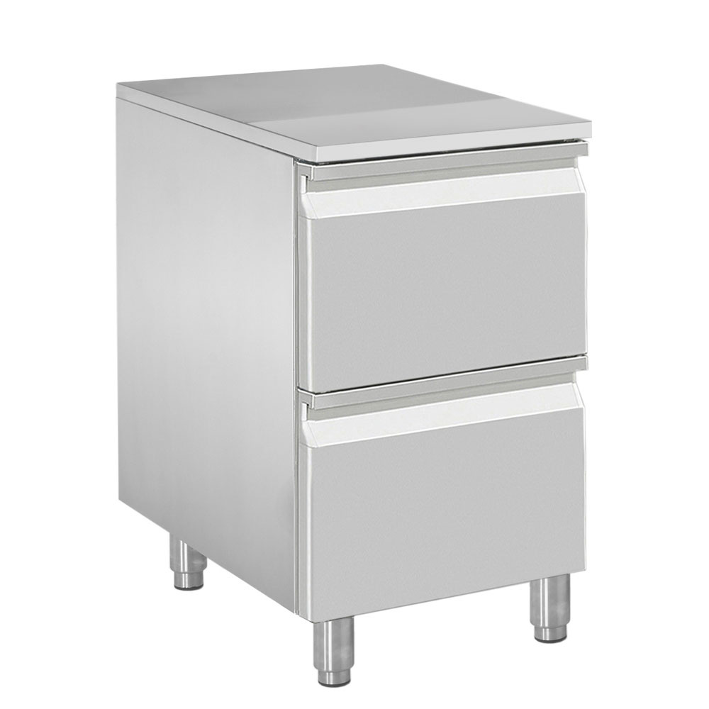 Diamond Khl- und Gefriertische Kommode für Teig, 2 neutrale Schubladen (8x Behälter 600x400)