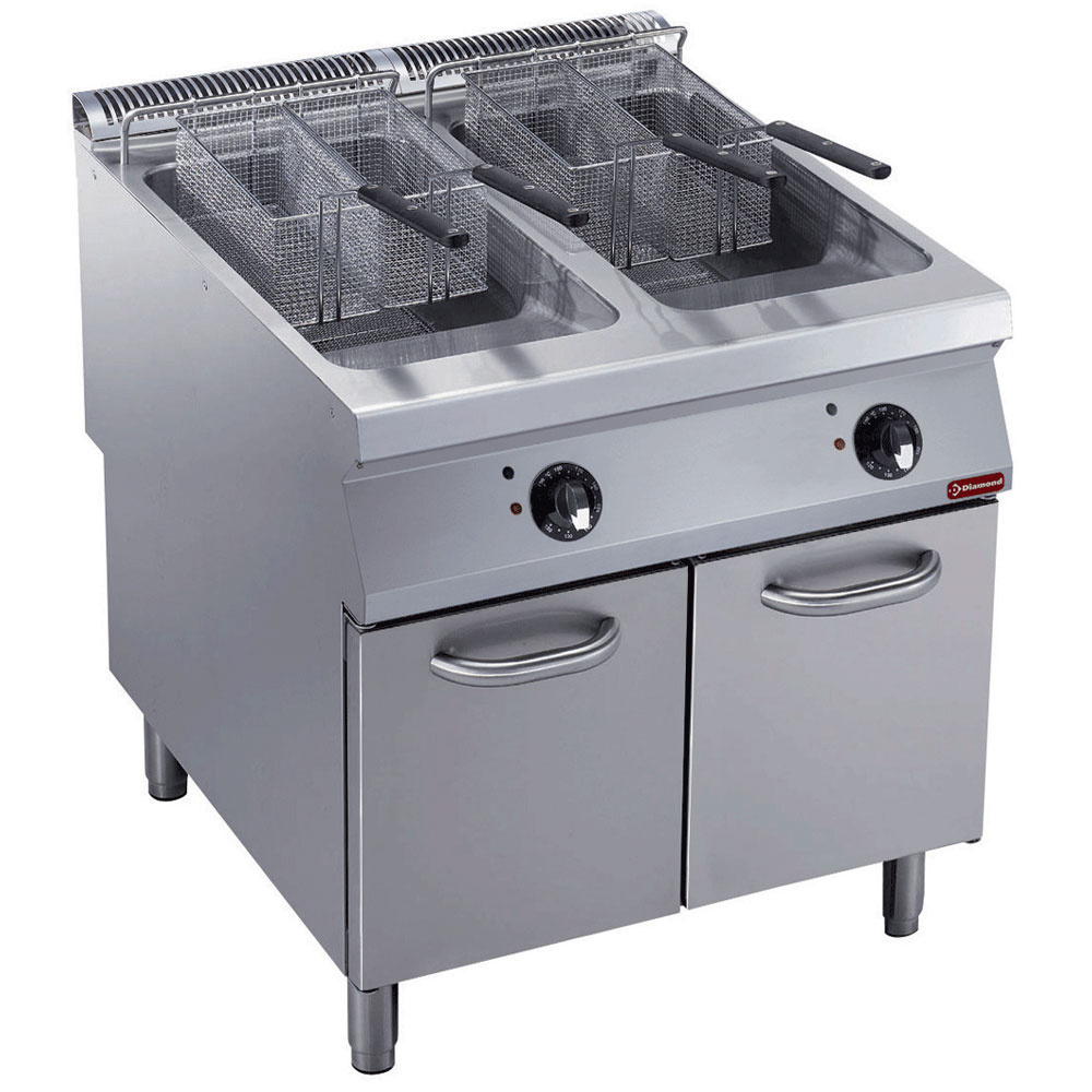 Diamond Kochserie 900+ Electric fryer 2 basins of 23 lit. on undercarriage